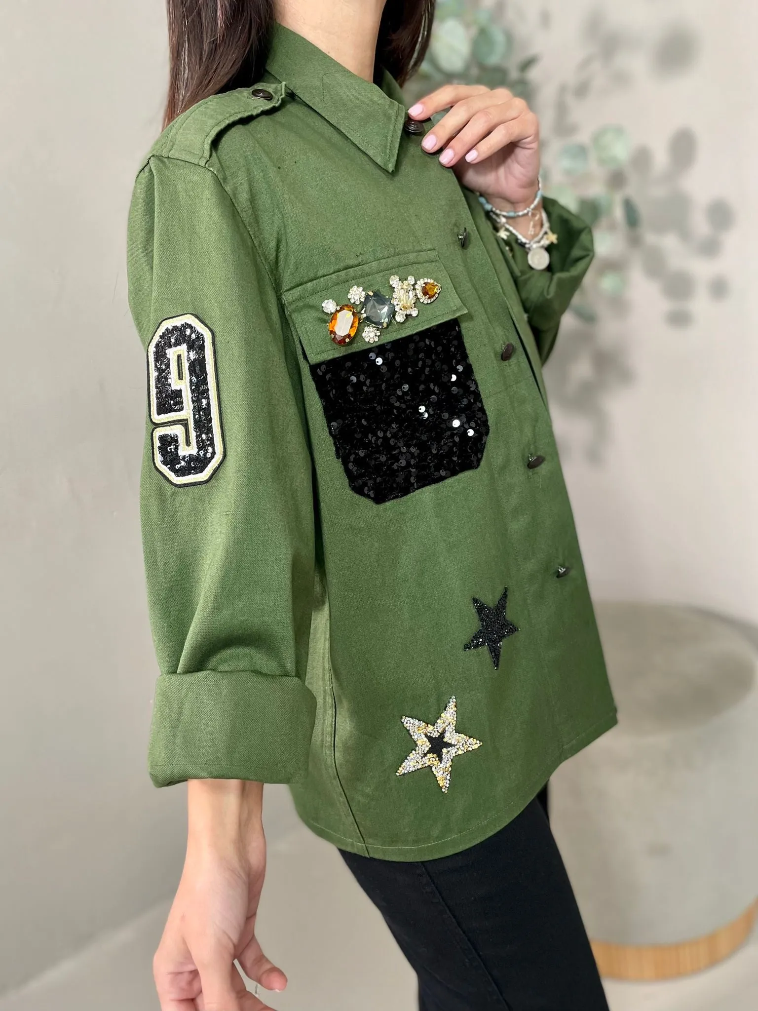 Giacca Militare Vintage Star Oro