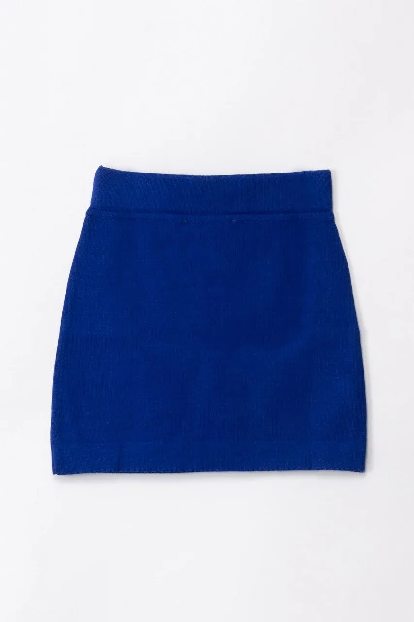 Gonna con loghi in strass INDIGO BLUE/CRYSTAL