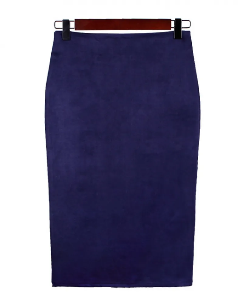 Gonna longuette a tubino in pelle scamosciata multi colore High Street Donna Primavera S