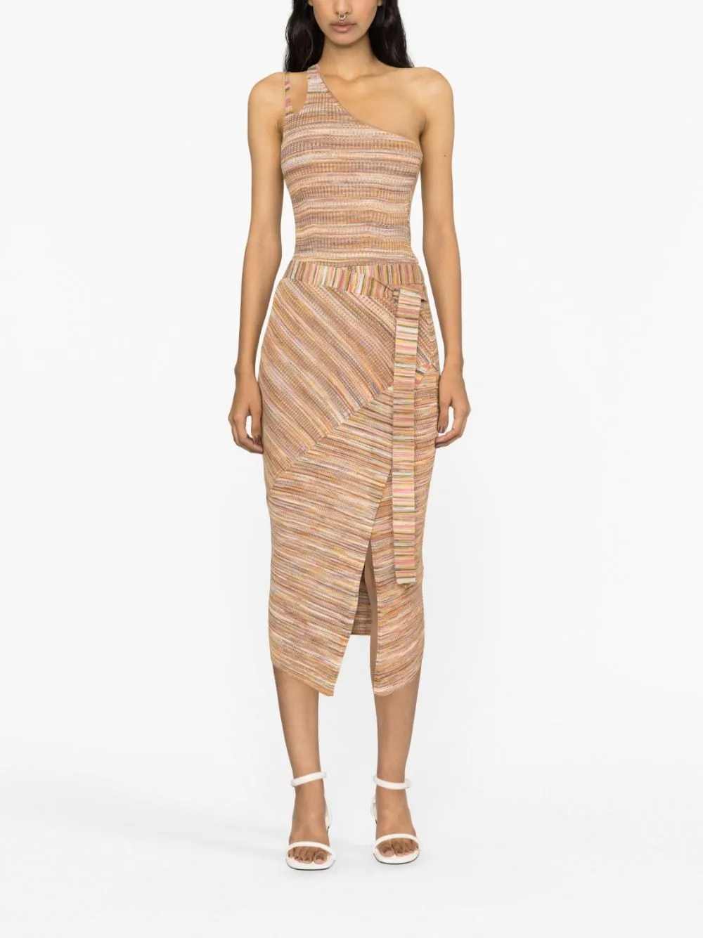 Gonna Paris Space Dye in marrone - donna