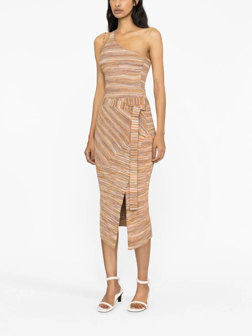 Gonna Paris Space Dye in marrone - donna