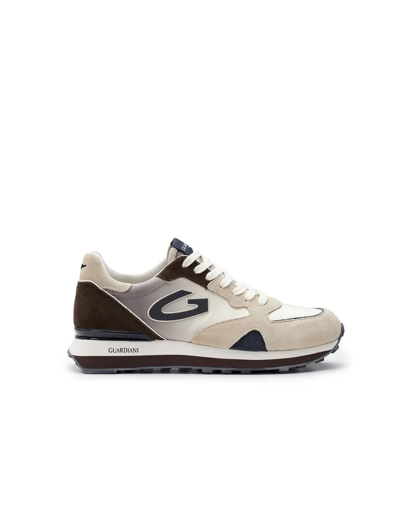 GUARDIANI WEN 3162 LOW sneakers casual scarpe uomo pelle grigio