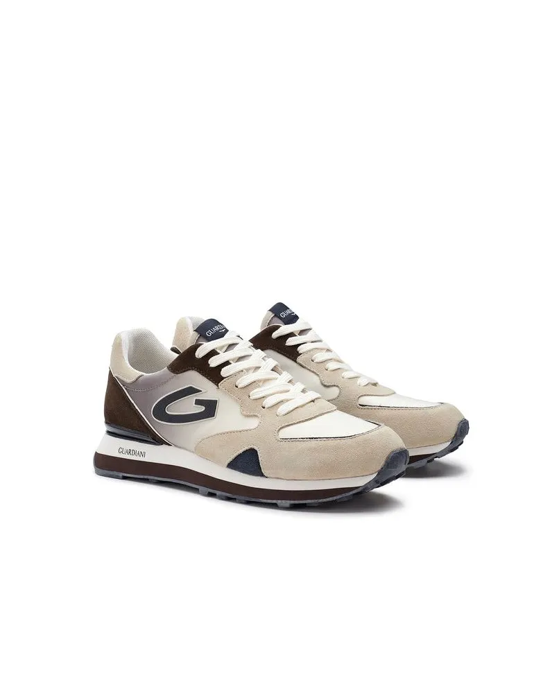 GUARDIANI WEN 3162 LOW sneakers casual scarpe uomo pelle grigio