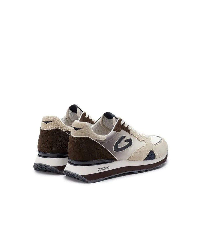 GUARDIANI WEN 3162 LOW sneakers casual scarpe uomo pelle grigio