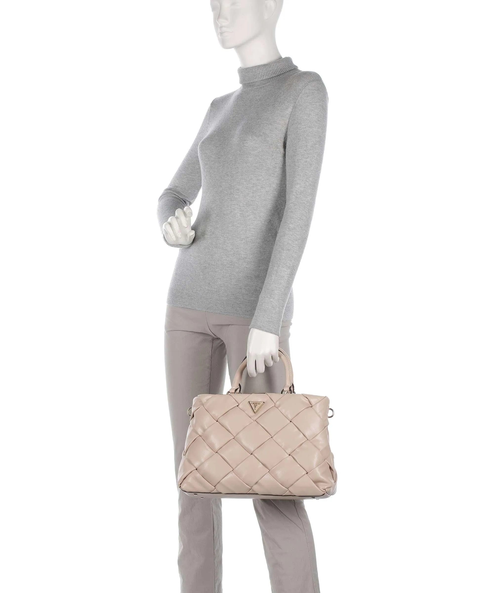  Guess Zaina Borsa a mano pelle sintetica beige  