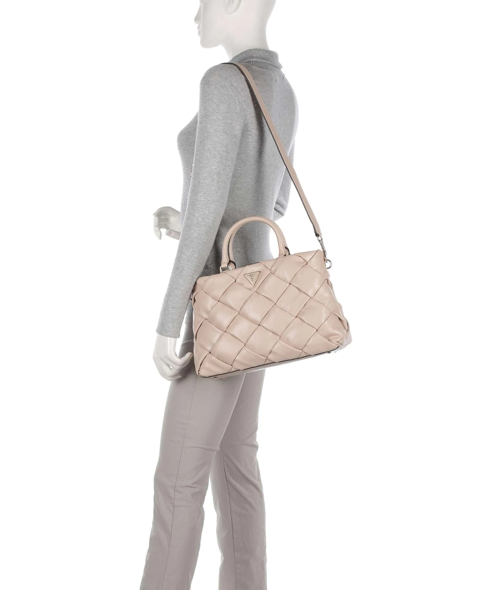  Guess Zaina Borsa a mano pelle sintetica beige  