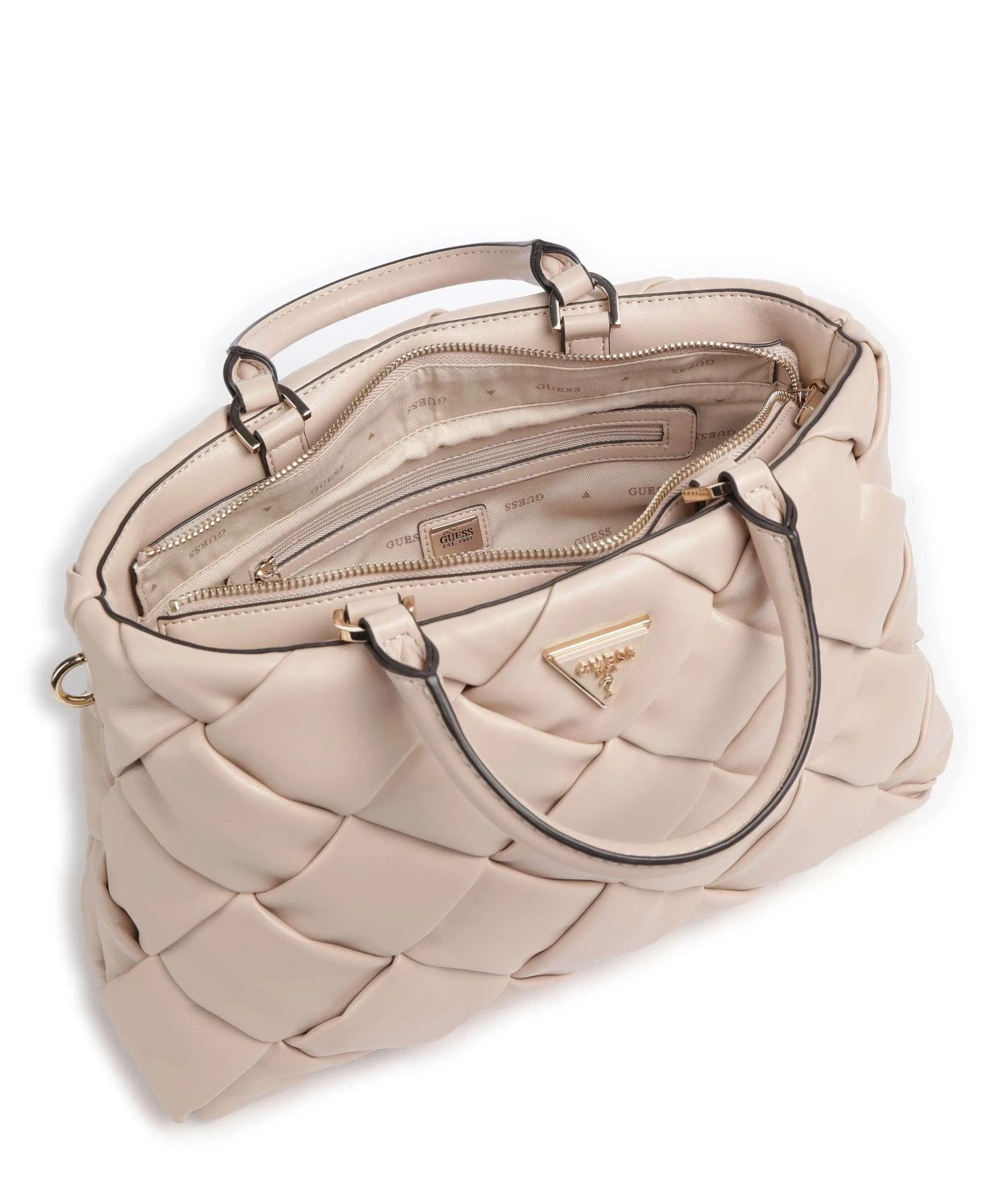  Guess Zaina Borsa a mano pelle sintetica beige  