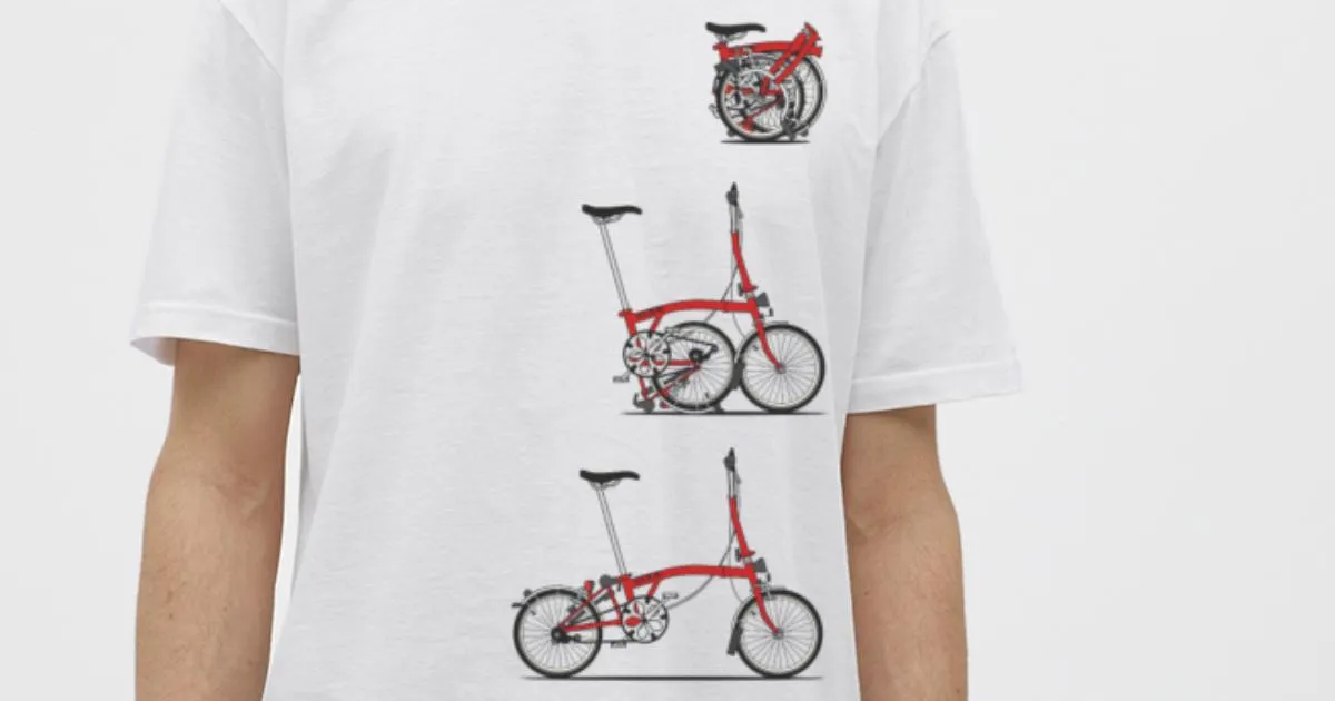 'I Love My Bike pieghevole Brompton' Maglietta uomo 