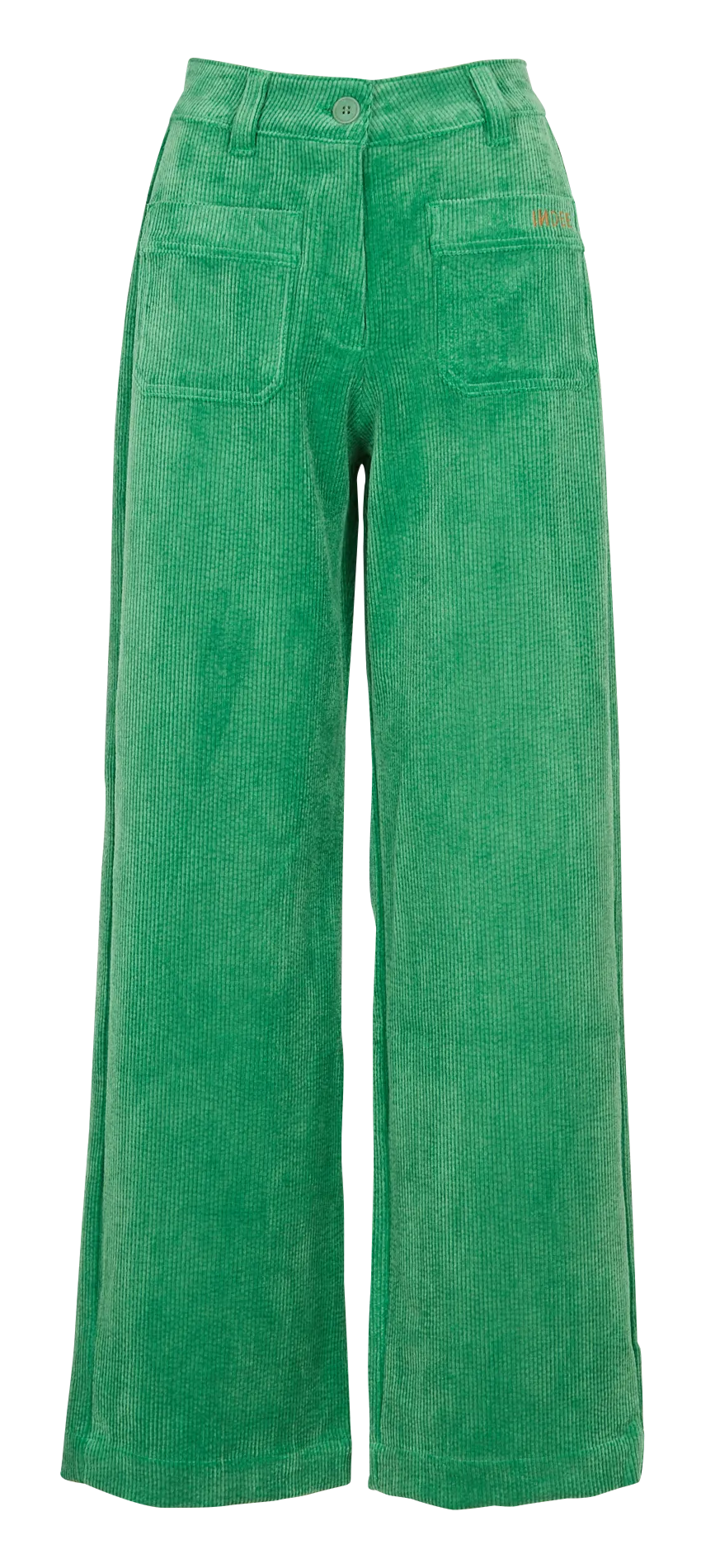  INDEE   ONLY - Pantaloni larghi a vita alta a coste | Verde