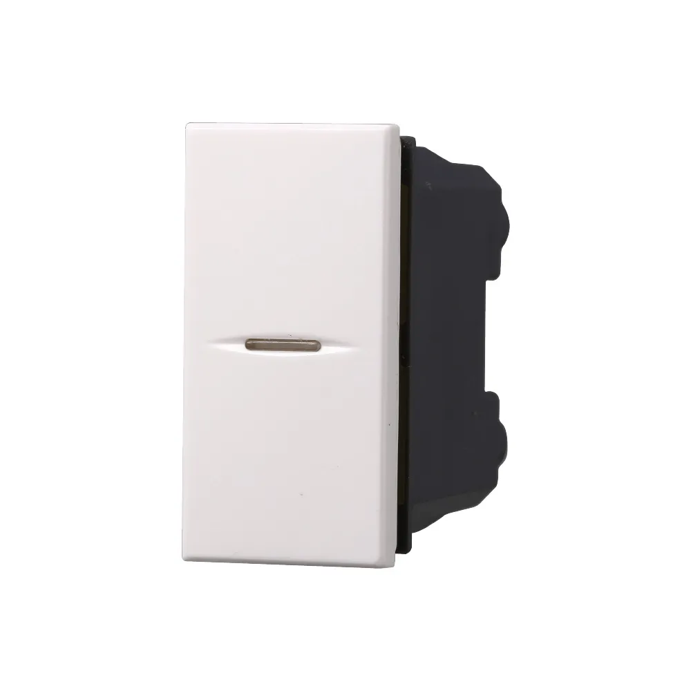 Interruttore assiale unipolare 16AX bianco compatibile anche con BTicino Axolute