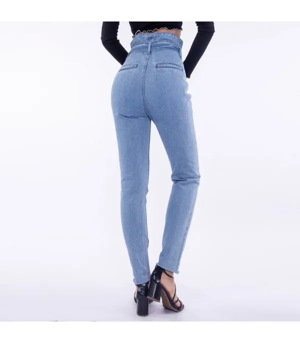 Jeans vita altissima tulipano