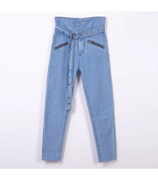 Jeans vita altissima tulipano