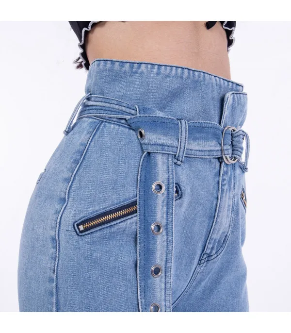 Jeans vita altissima tulipano