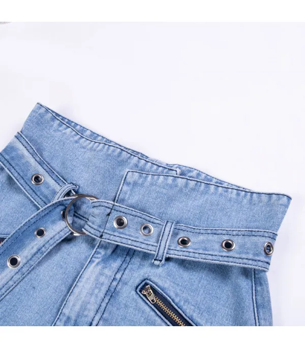 Jeans vita altissima tulipano