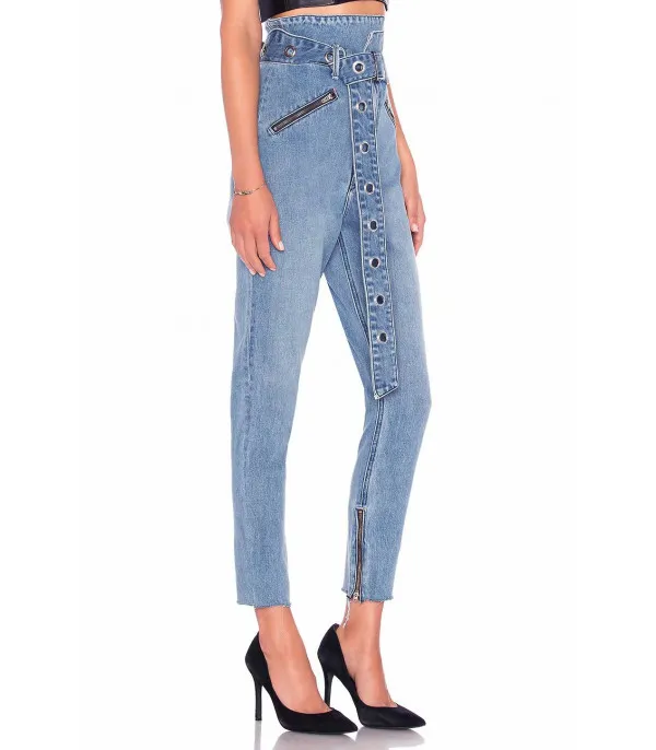 Jeans vita altissima tulipano