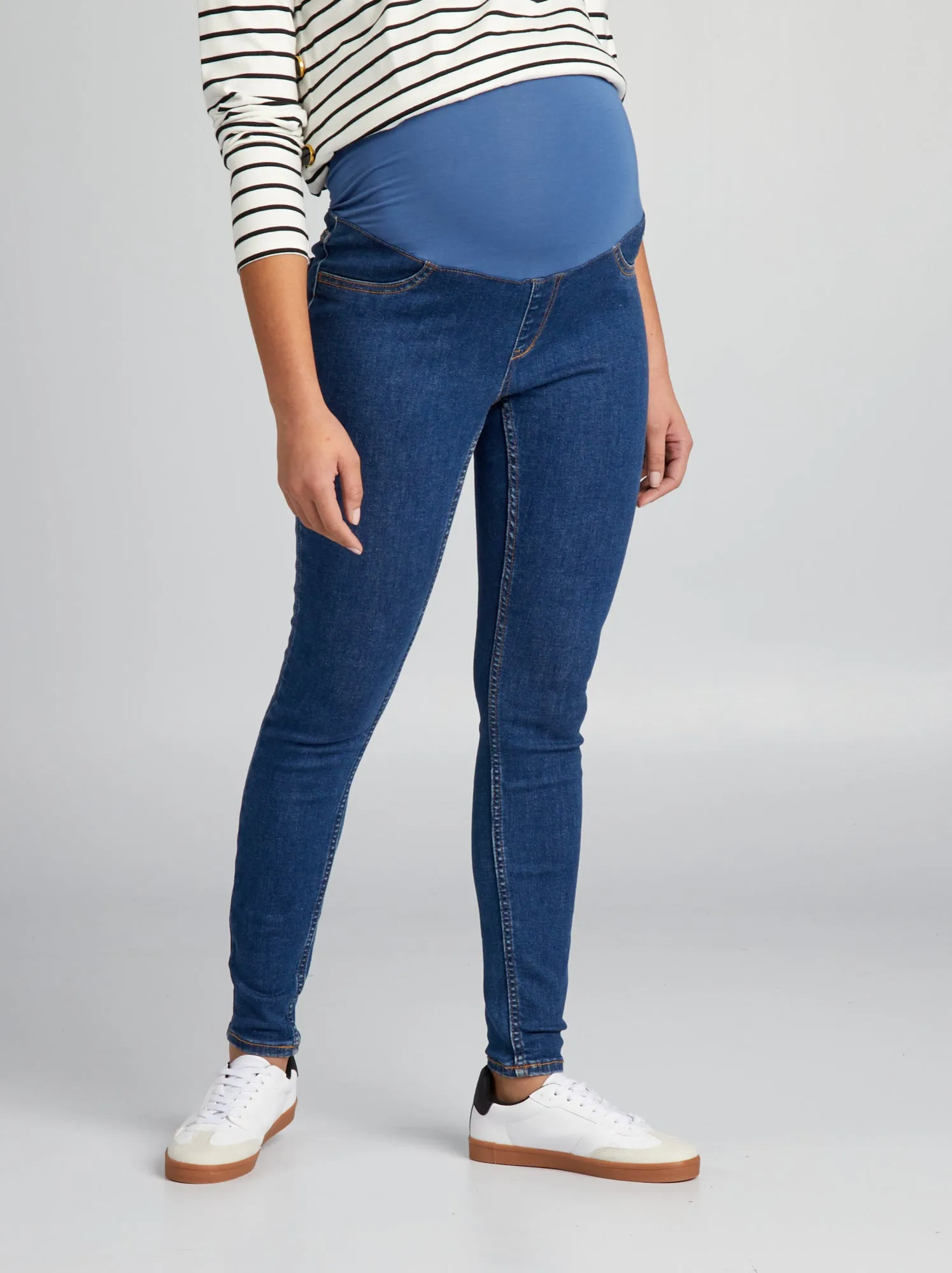 Jeggings premaman con fascia - BLU