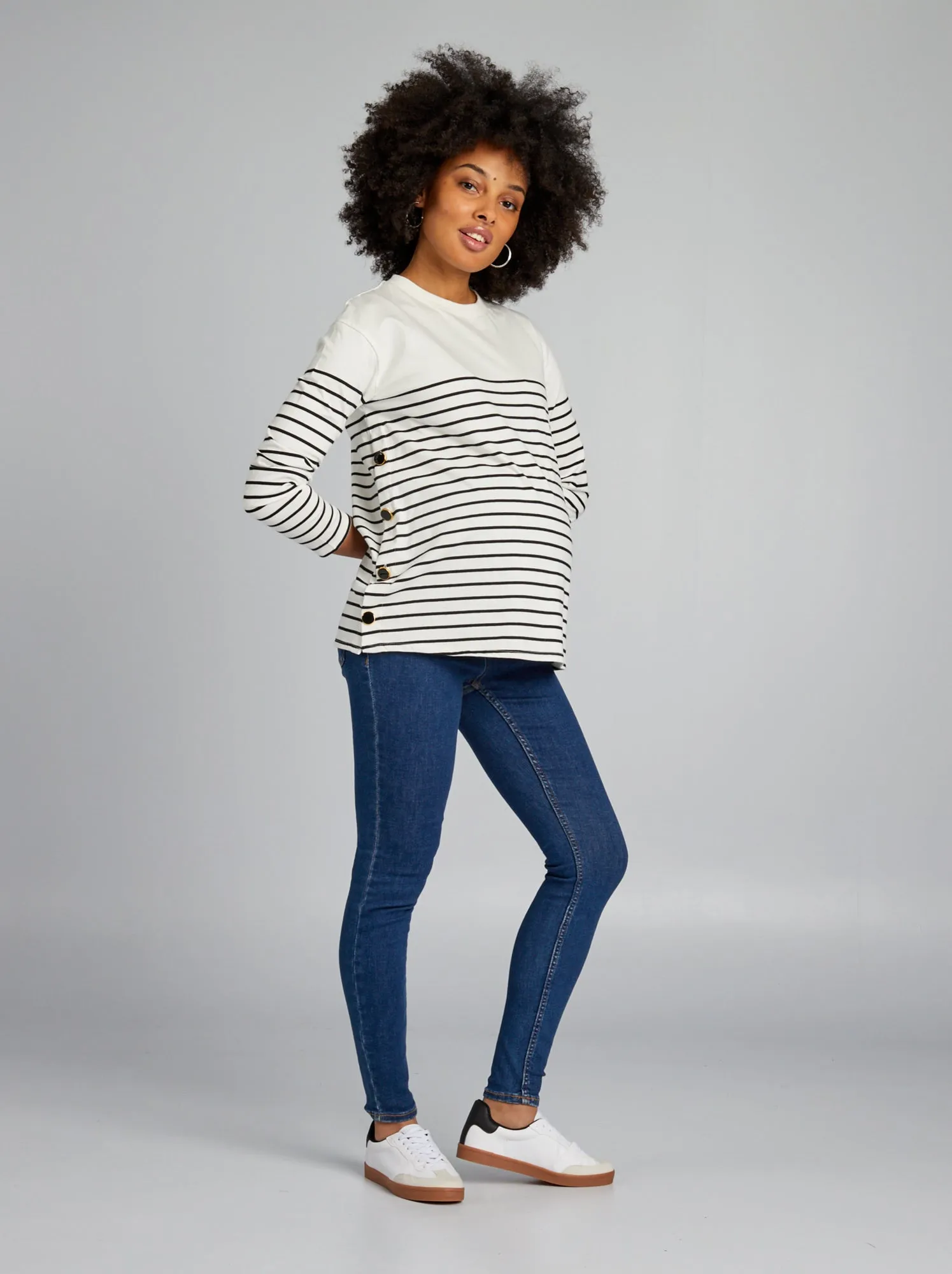 Jeggings premaman con fascia - BLU