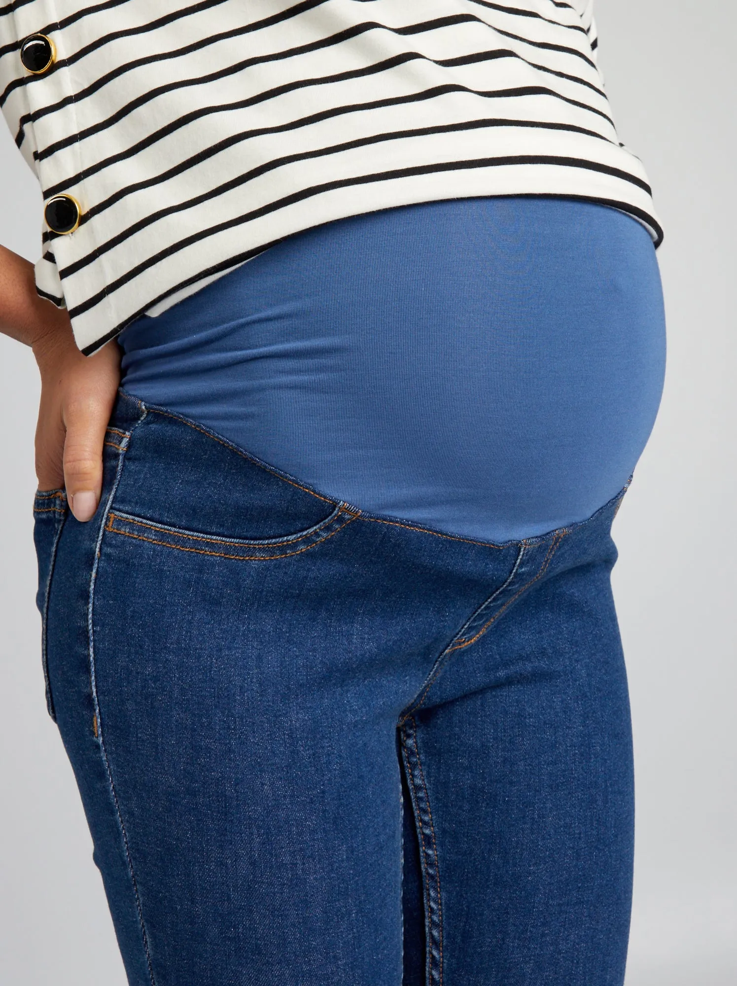 Jeggings premaman con fascia - BLU