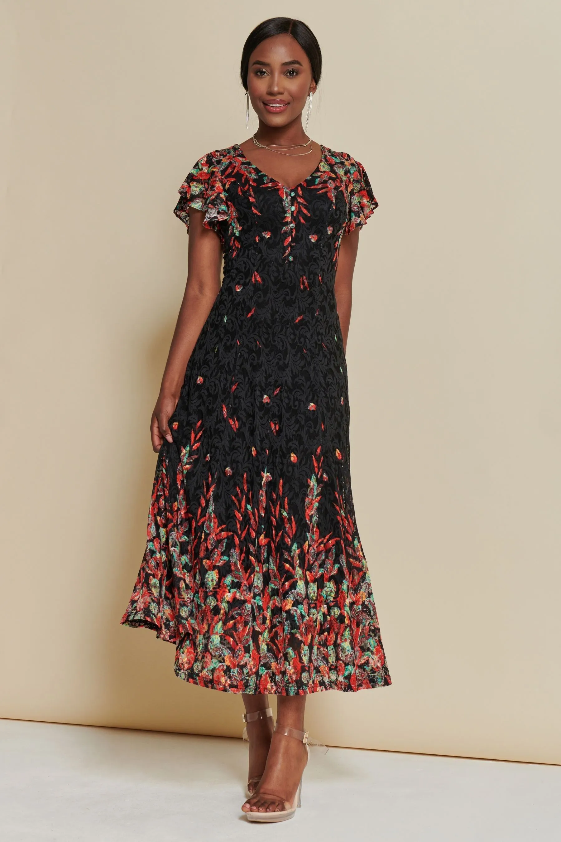 Jolie Moi a specchio - Stampa Pizzo - Abito maxi