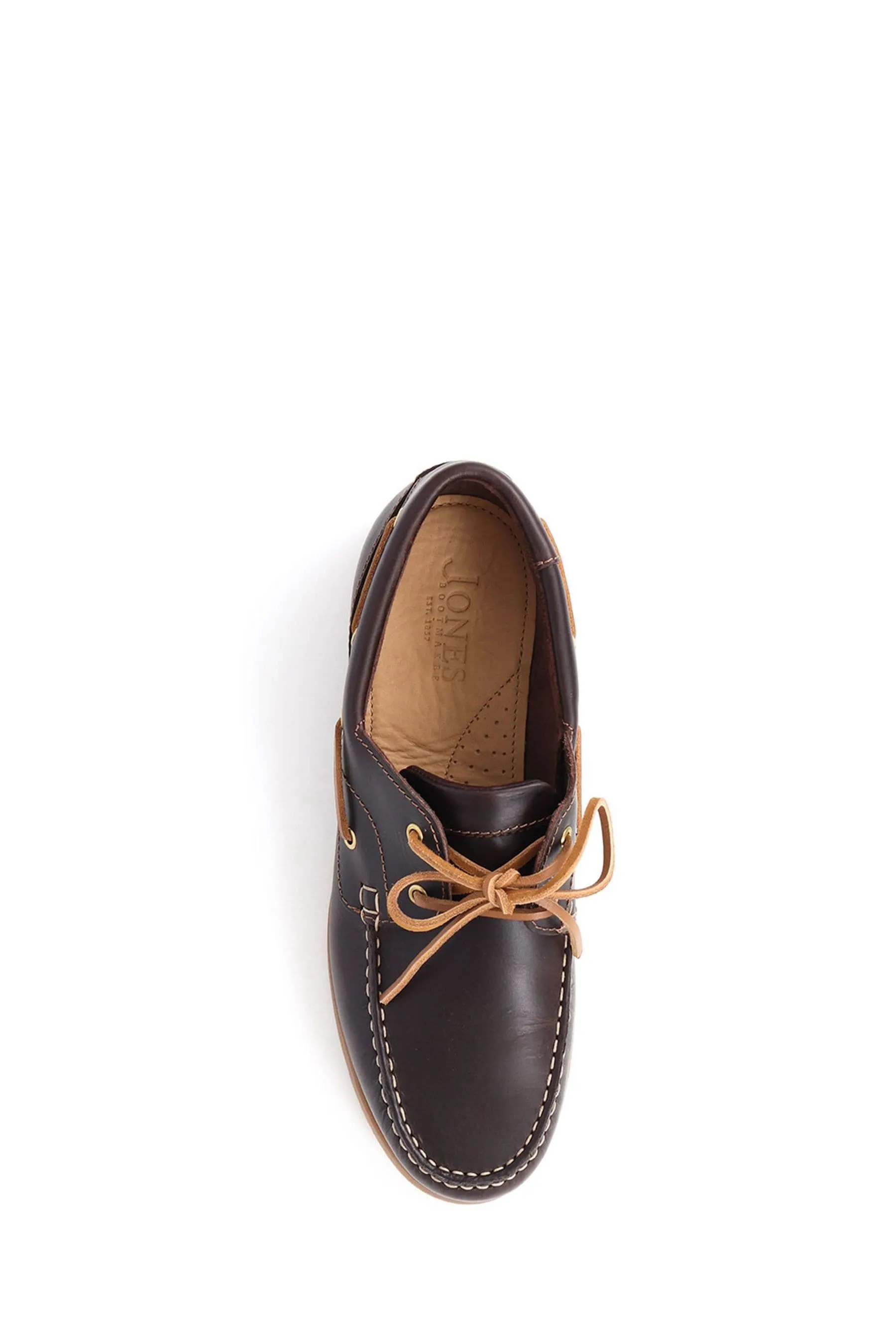 Jones Bootmaker - Parsons - Marrone Scarpe da barca in pelle    