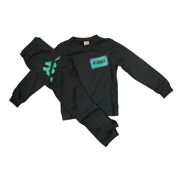 Kappa Authentic Fennos boy's tracksuit 351265W A0C black-blue royal-green