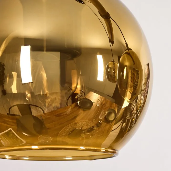 Koyoto Lampadario a sospensione, Lampada a sfera, Lampada a sospensione Écru, Nero, 3-Luci