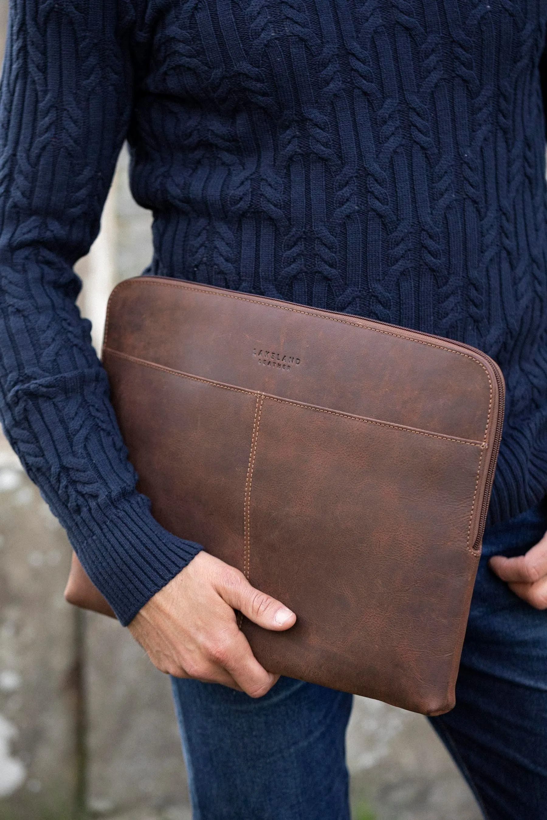 Lakeland Leather Hunter - Borsa per portatile in pelle