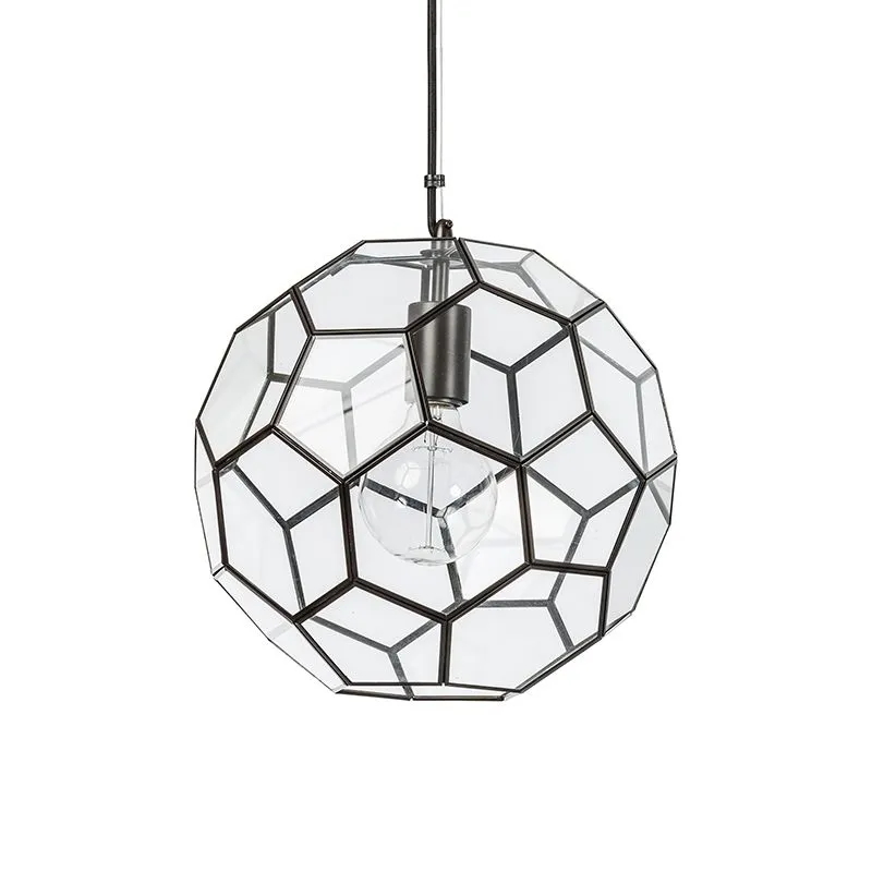 Lampada a sospensione design nera con vetro affumicato - HOLLA