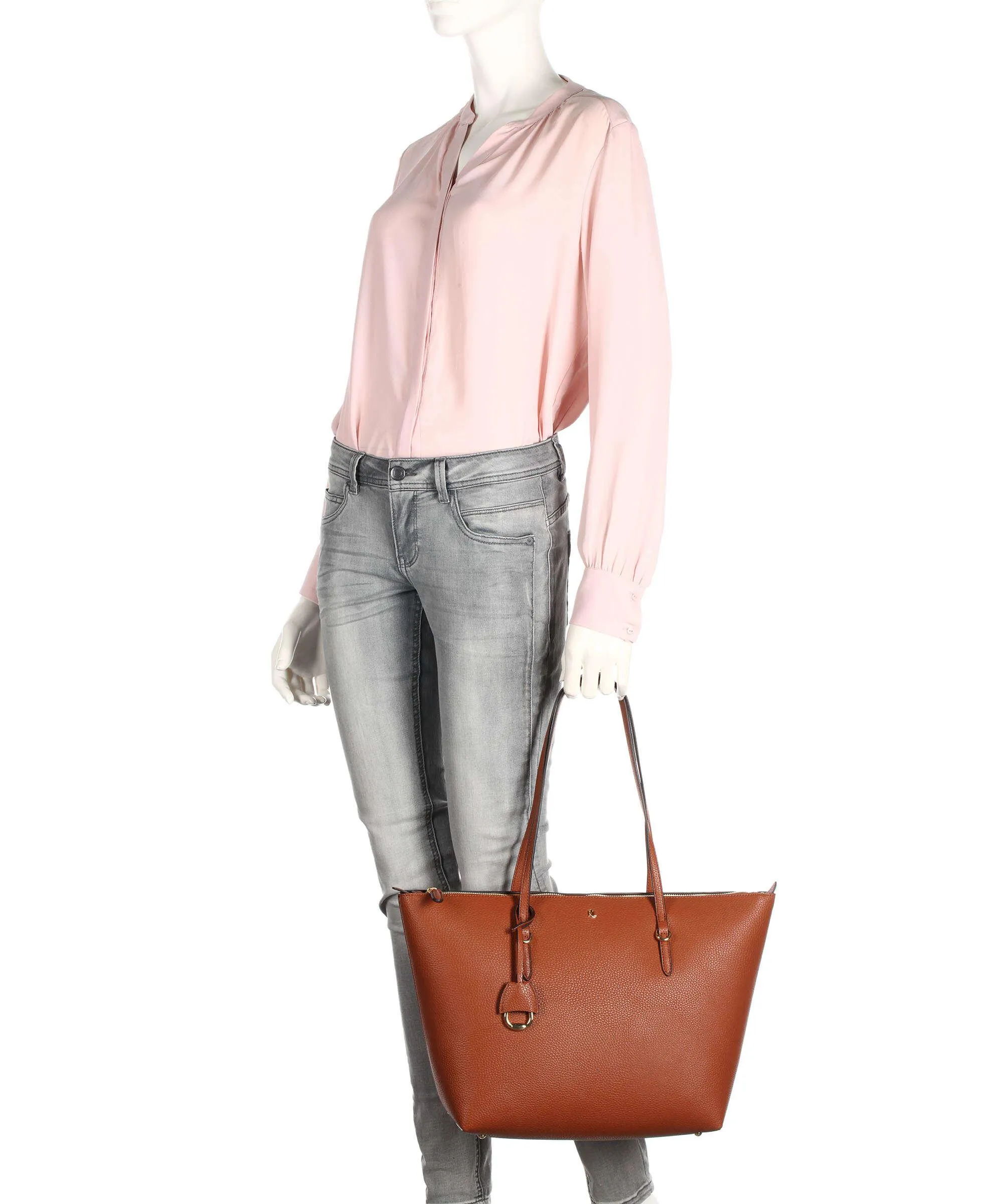  Lauren Ralph Lauren Keaton 31 Borsa shopper pelle sintetica tan  