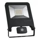 Ledvance Proiettore LED Value Nero 50W 4500lm 110D - 840 Bianco Freddo | IP44 - Sensore di movimento e luce - Simmetrico