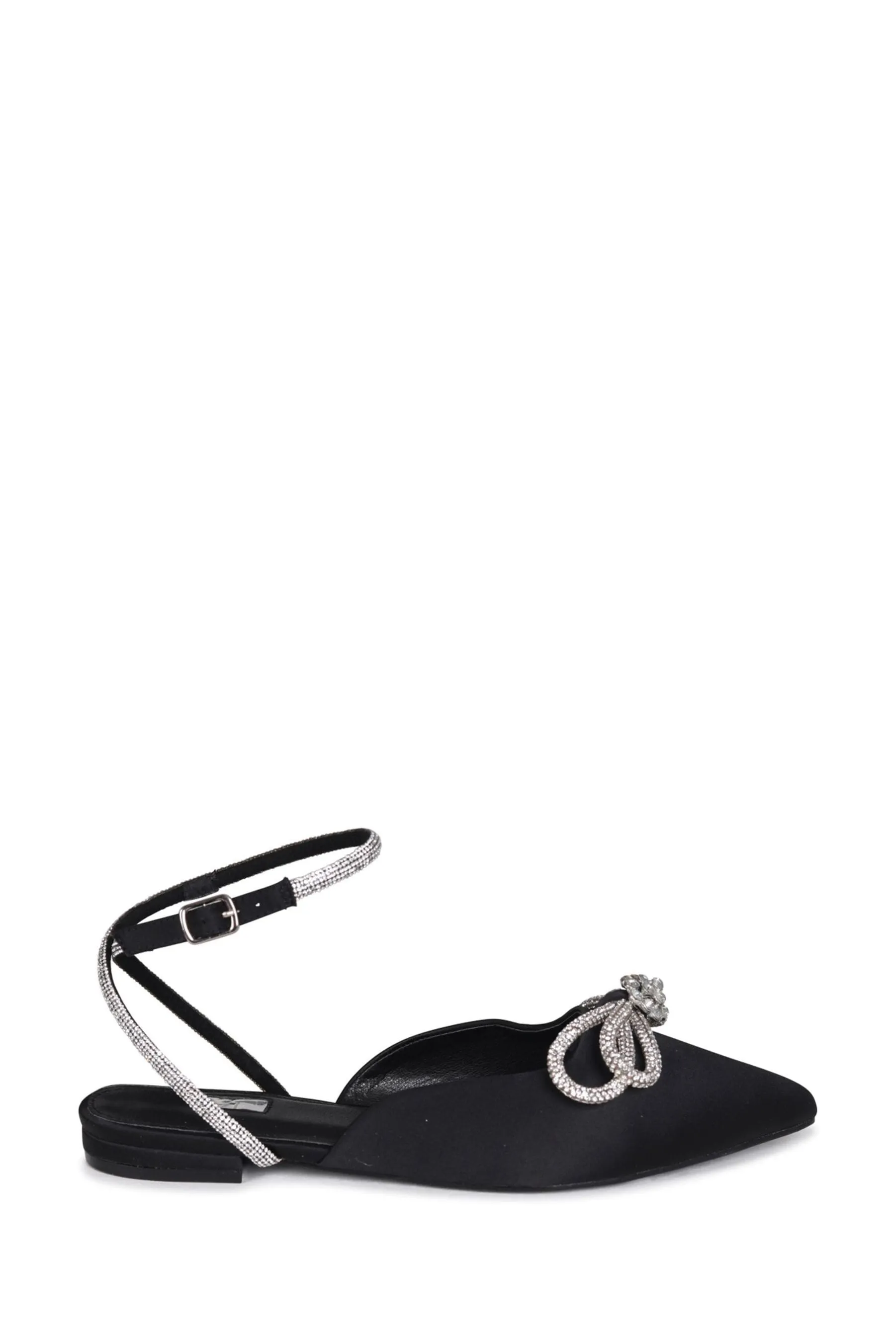 Linzi Mayla - Satin - Sabot bassi con Fiocco strass