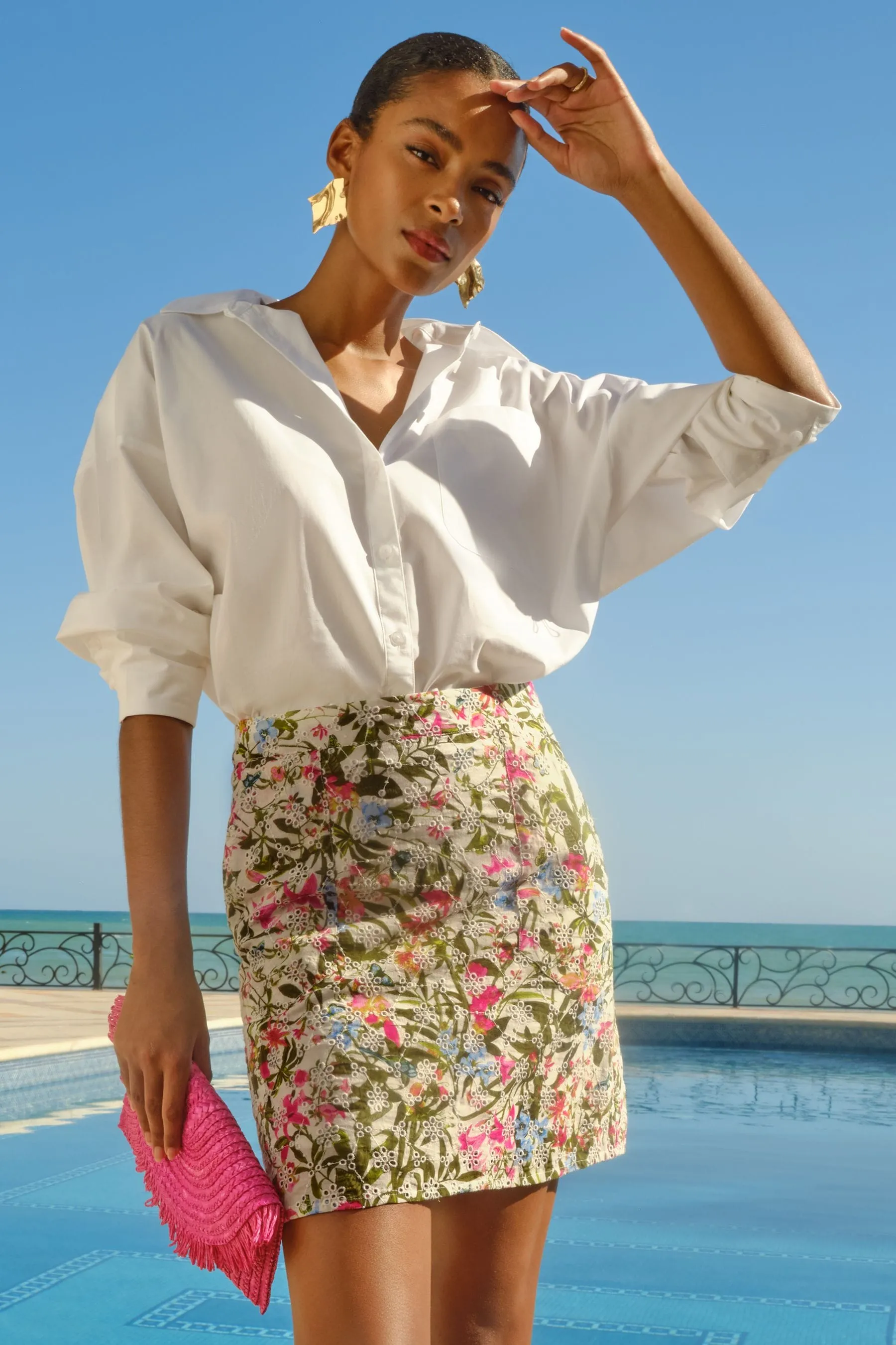 Love & Roses - Minigonna in pizzo sangallo