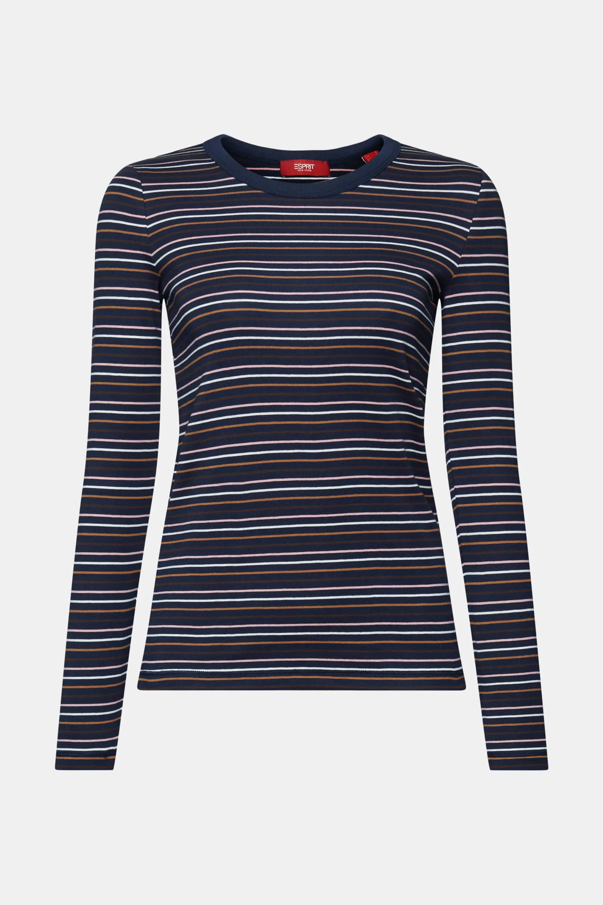 Maglia a manica lunga a righe, cotone biologico