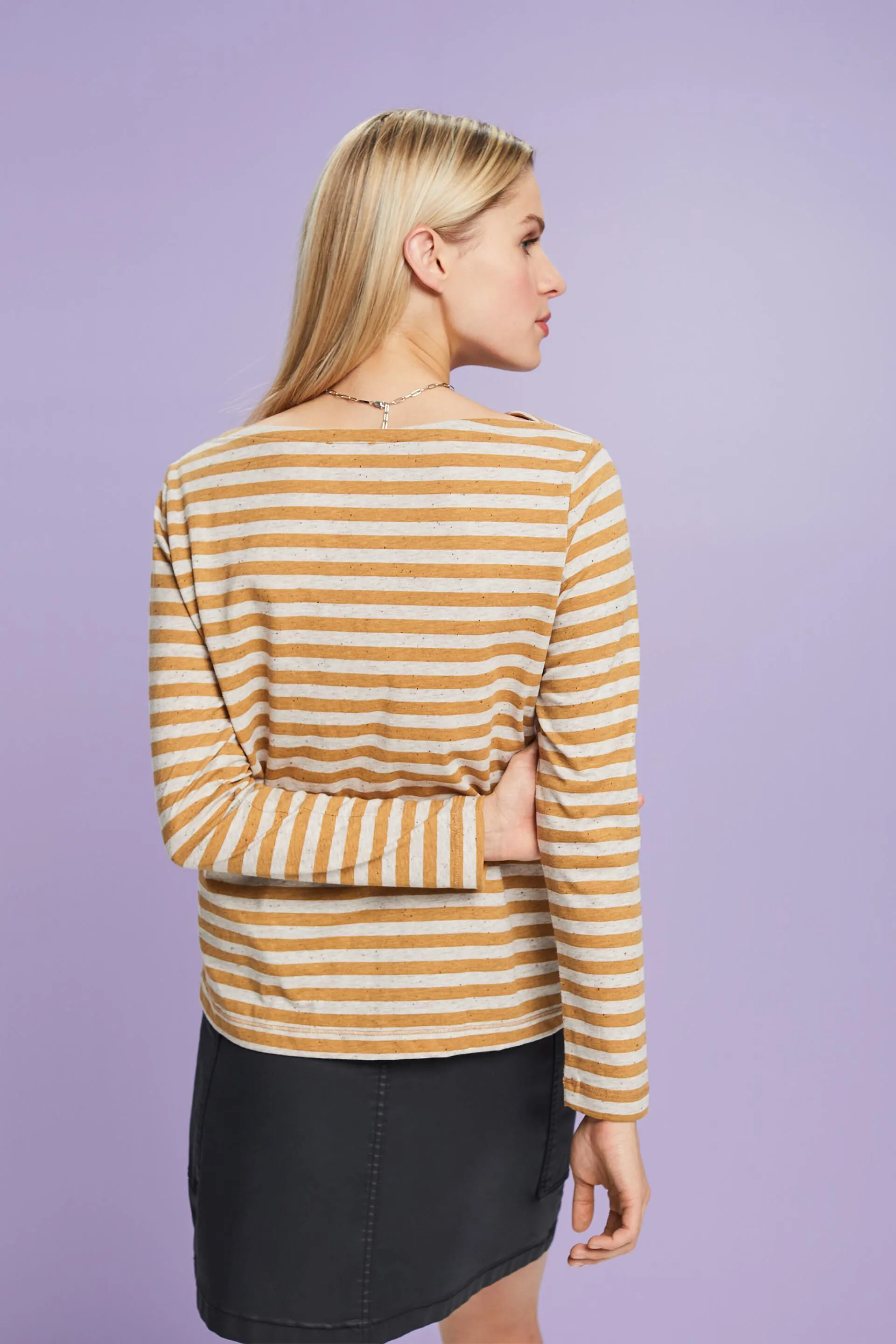 Maglia a maniche lunghe in jersey a righe