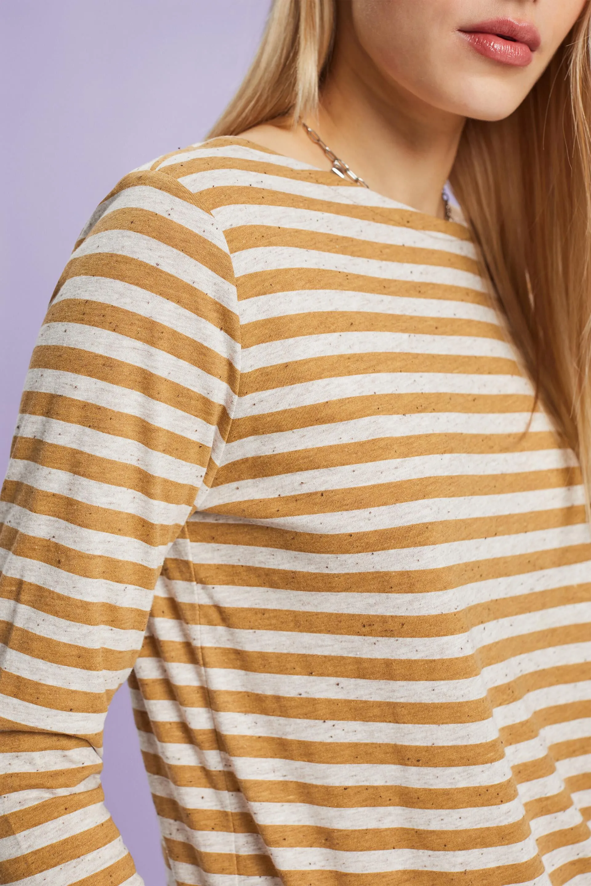 Maglia a maniche lunghe in jersey a righe
