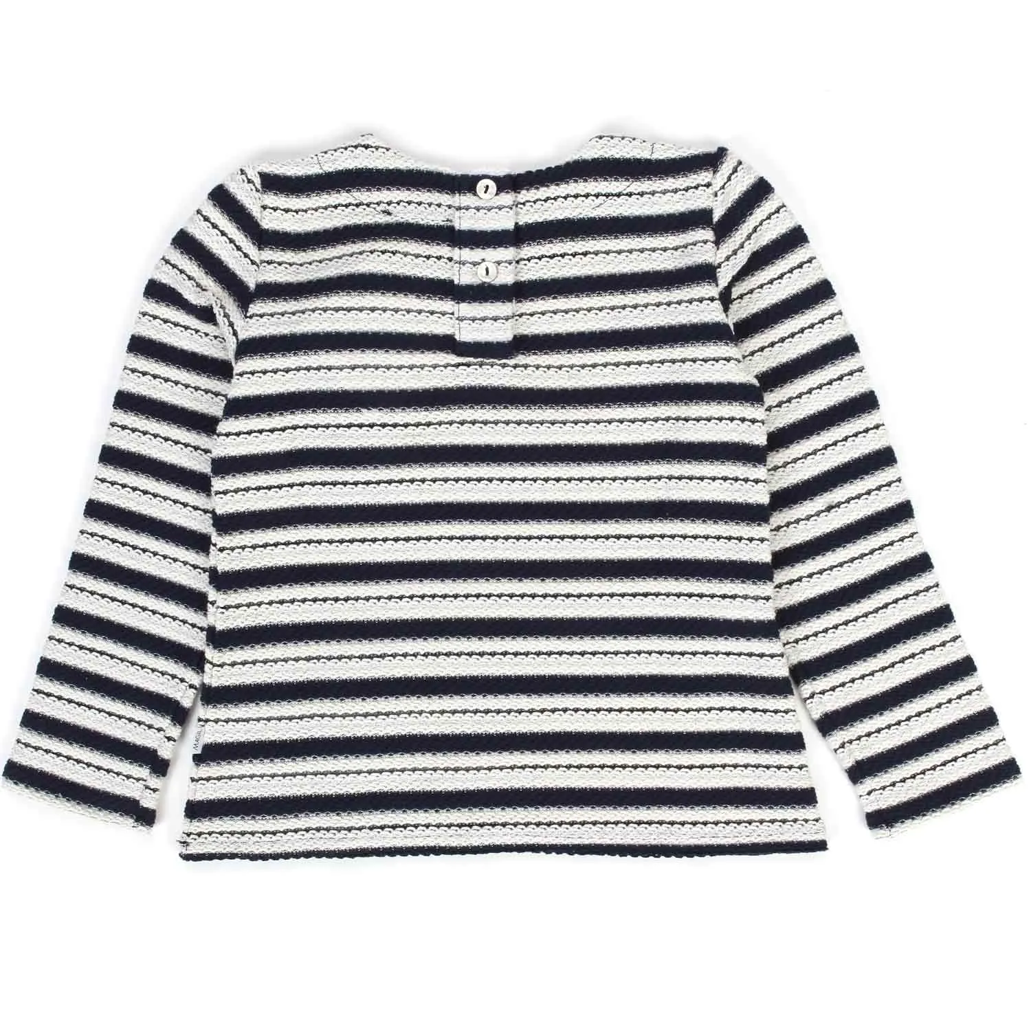 Maglia Bianca, Blu E Argento A Righe Bambina