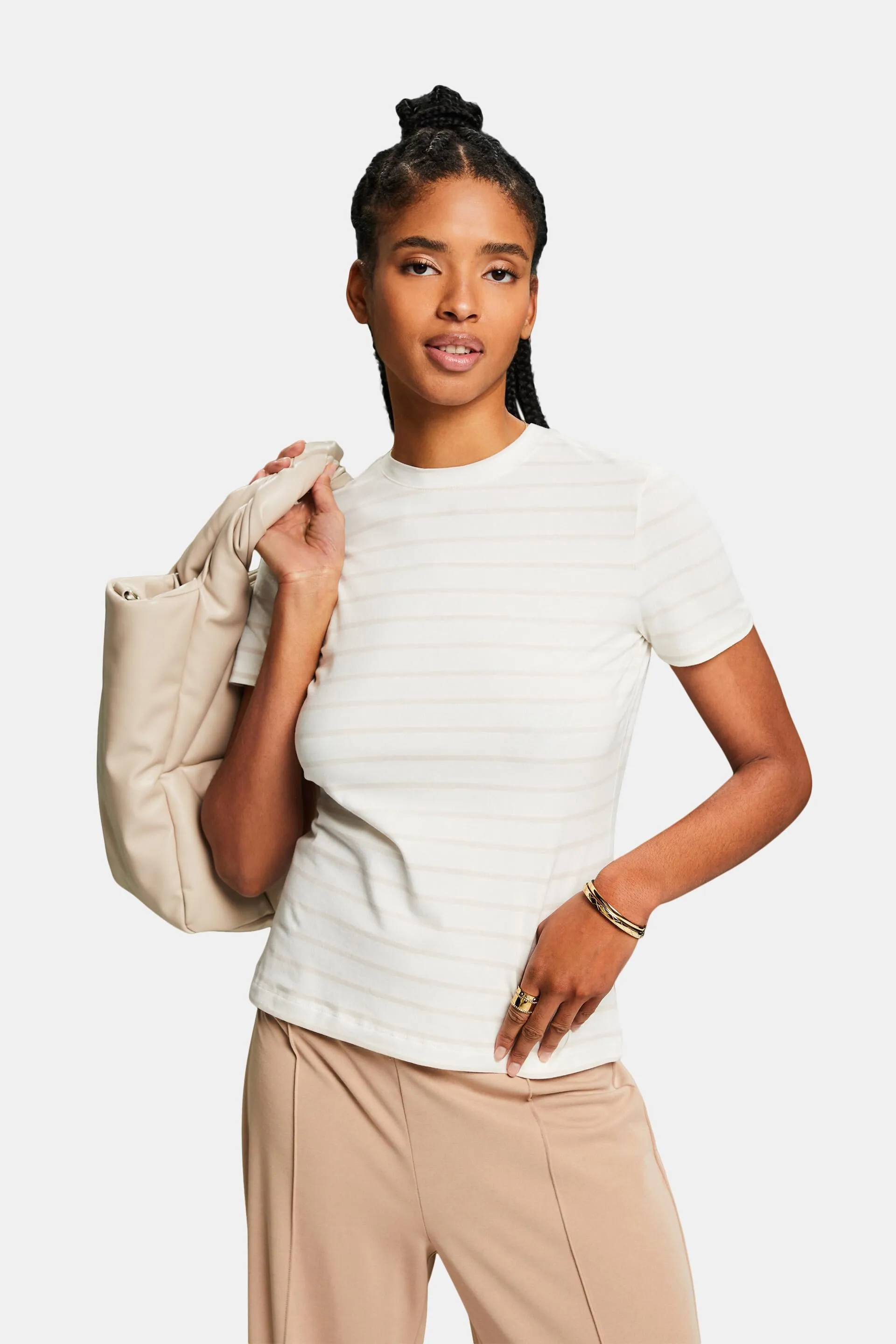Maglia girocollo a righe