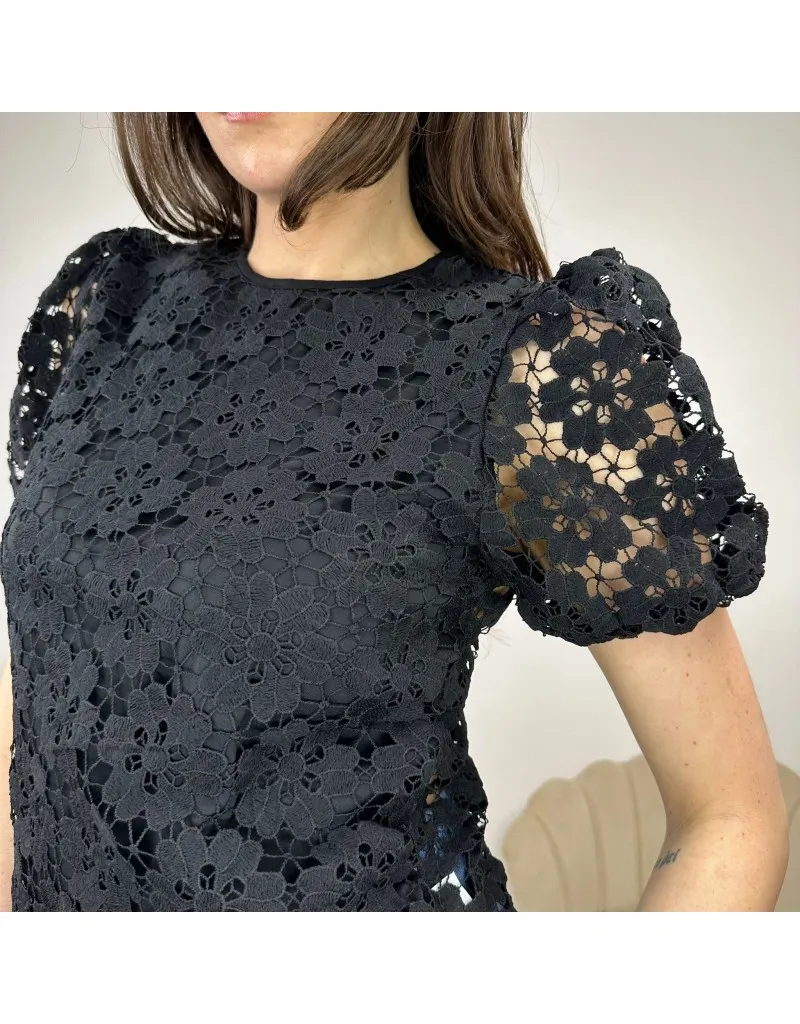 MAGLIA IN PIZZO NERO
