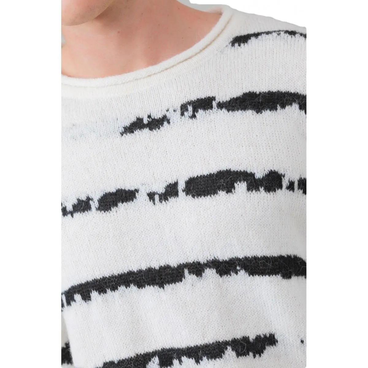 Maglia Jacquard A Righe
