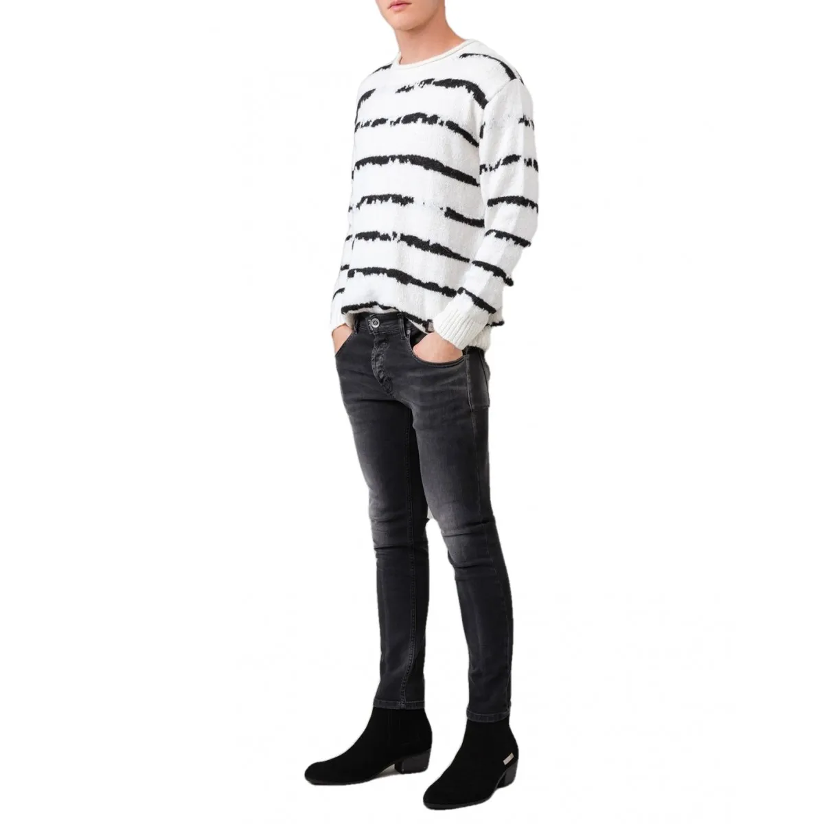 Maglia Jacquard A Righe