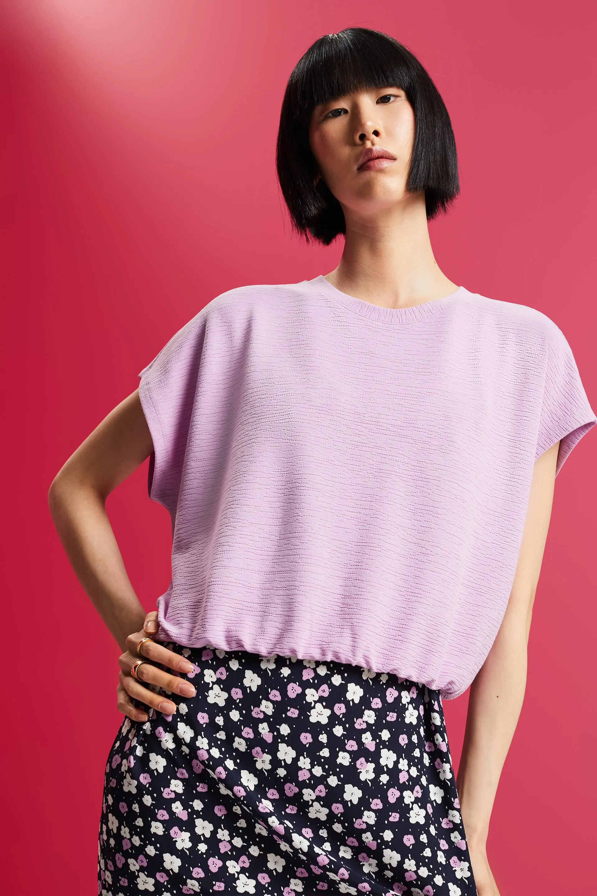 Maglietta a blouson in maglia