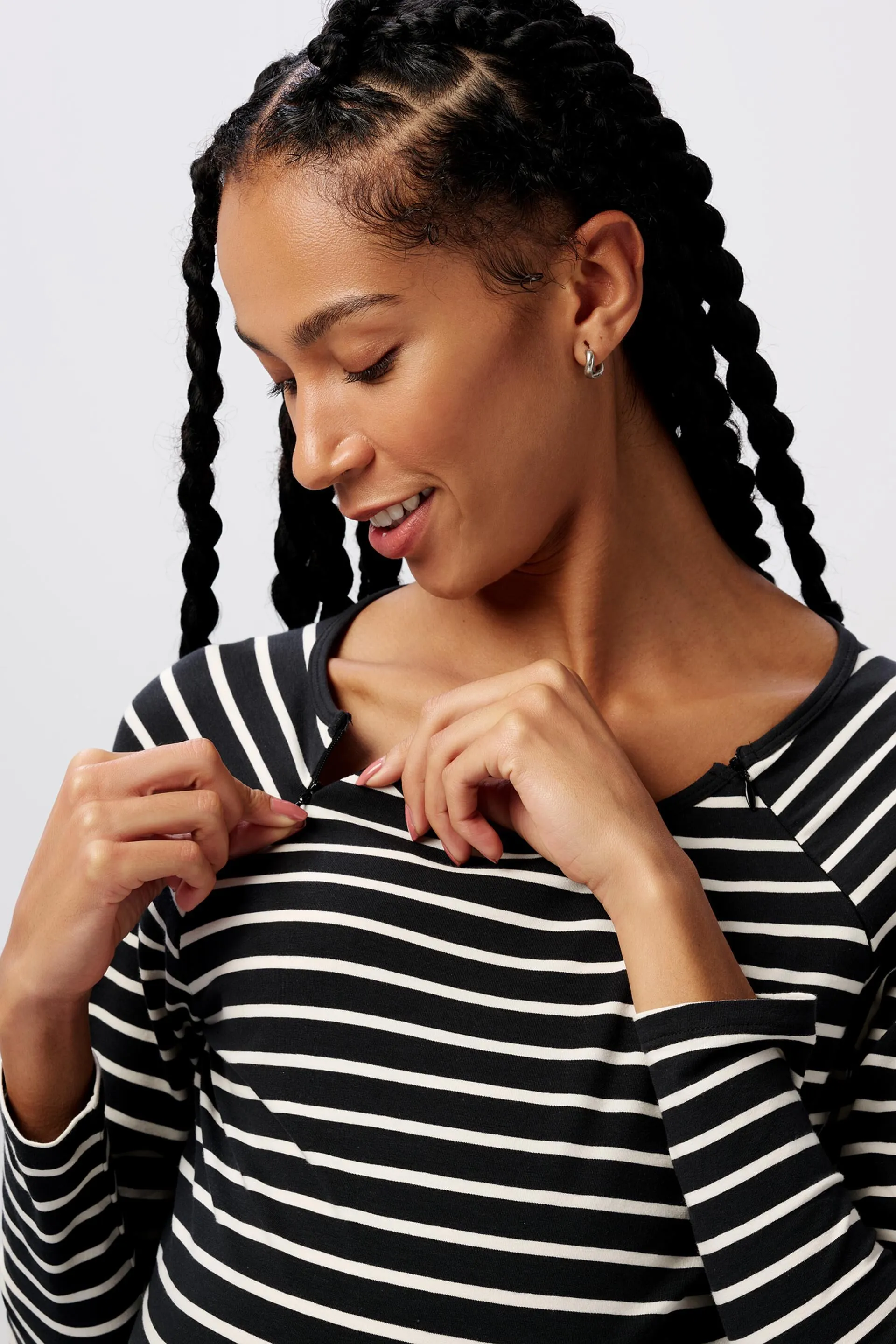 MATERNITY Top a maniche lunghe da allattamento