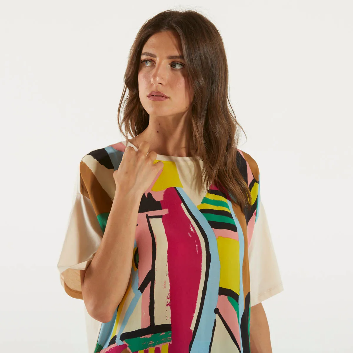 Max Mara t-shirt malaga fantasia multicolor