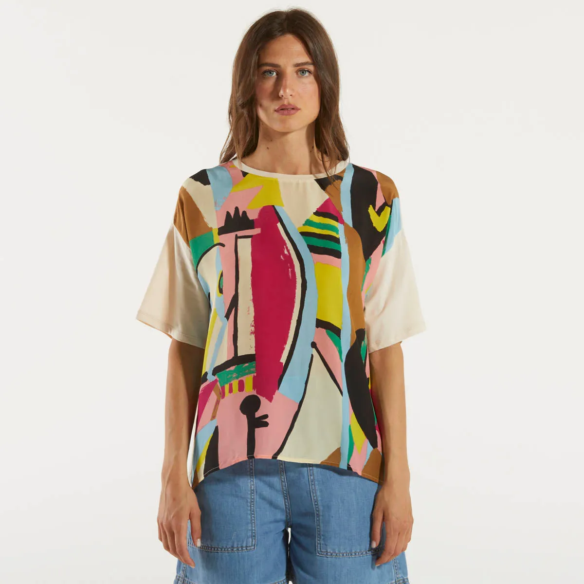 Max Mara t-shirt malaga fantasia multicolor