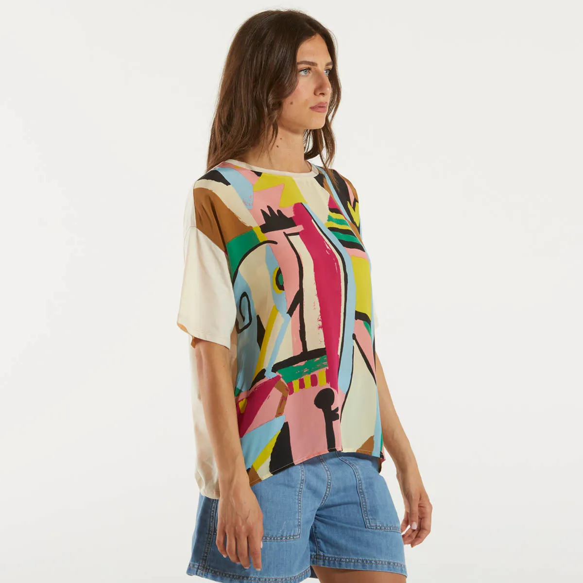 Max Mara t-shirt malaga fantasia multicolor