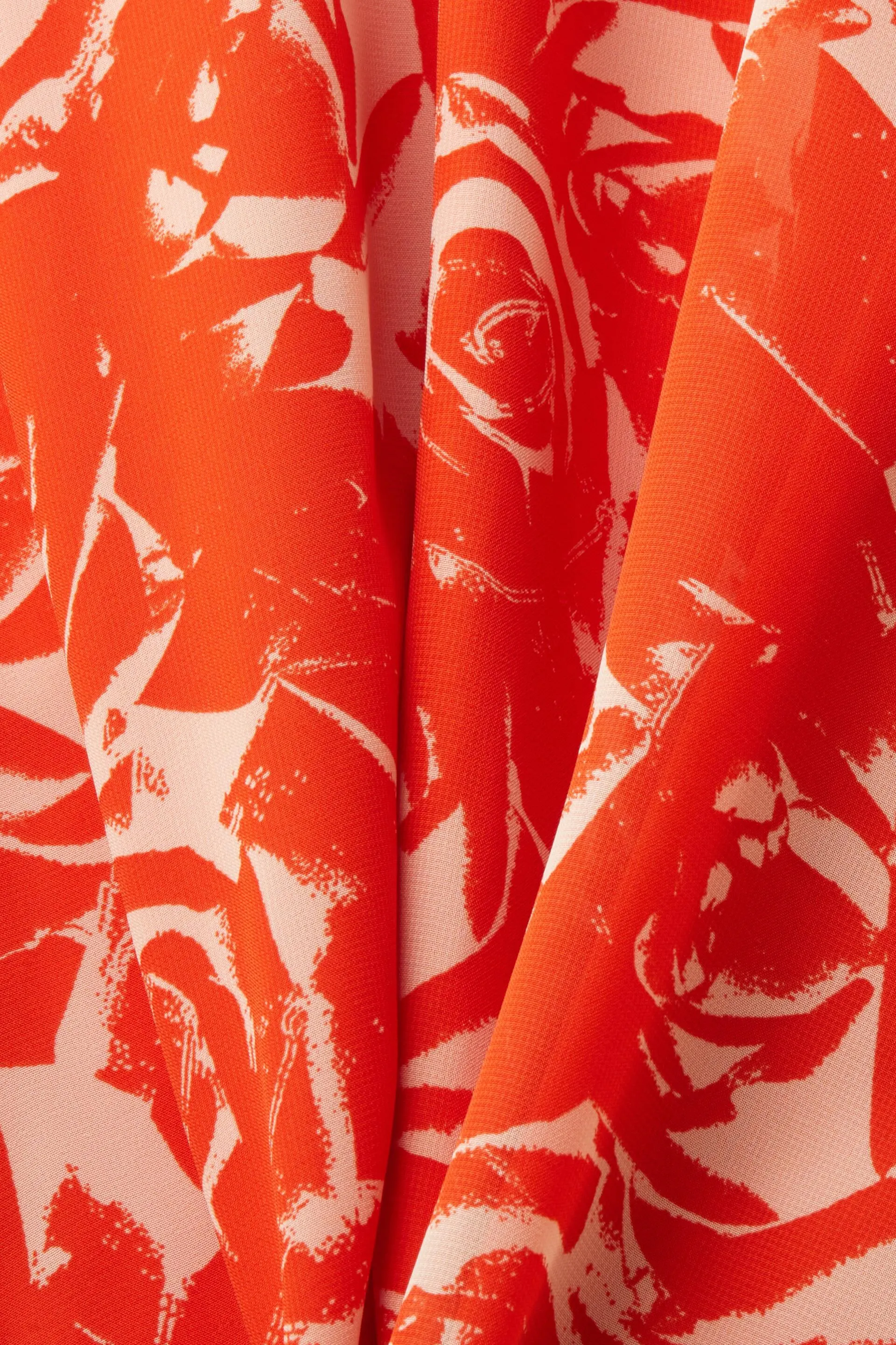 Maxi abito in chiffon con scollo a V stampato