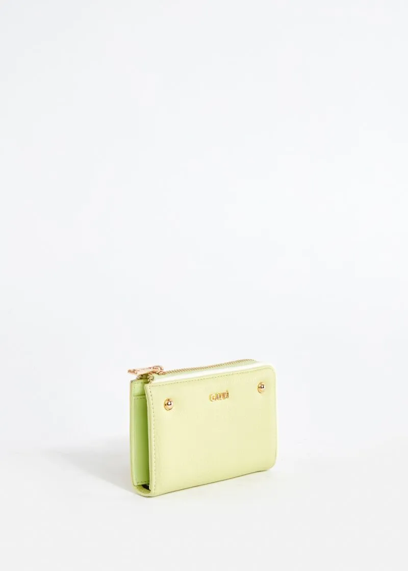 Mini portafoglio con chiusura zip around