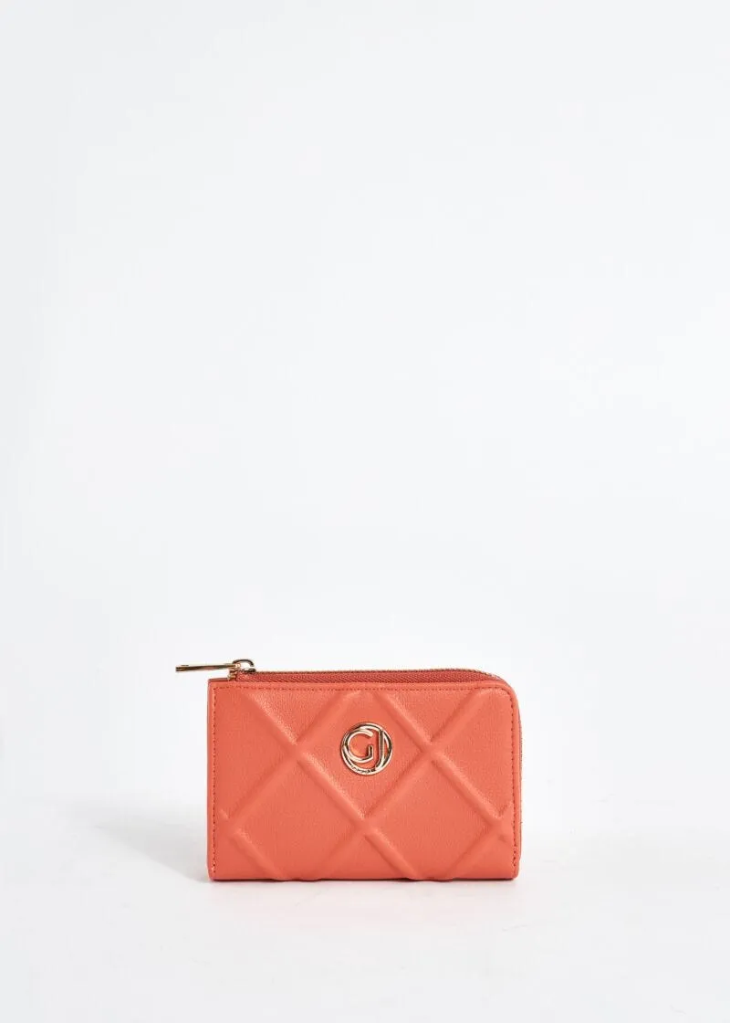 Mini portafoglio zip around con rombi