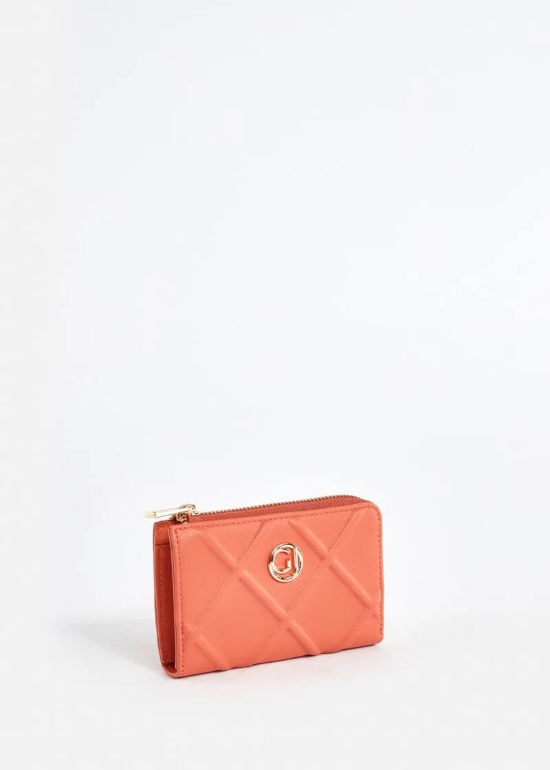 Mini portafoglio zip around con rombi