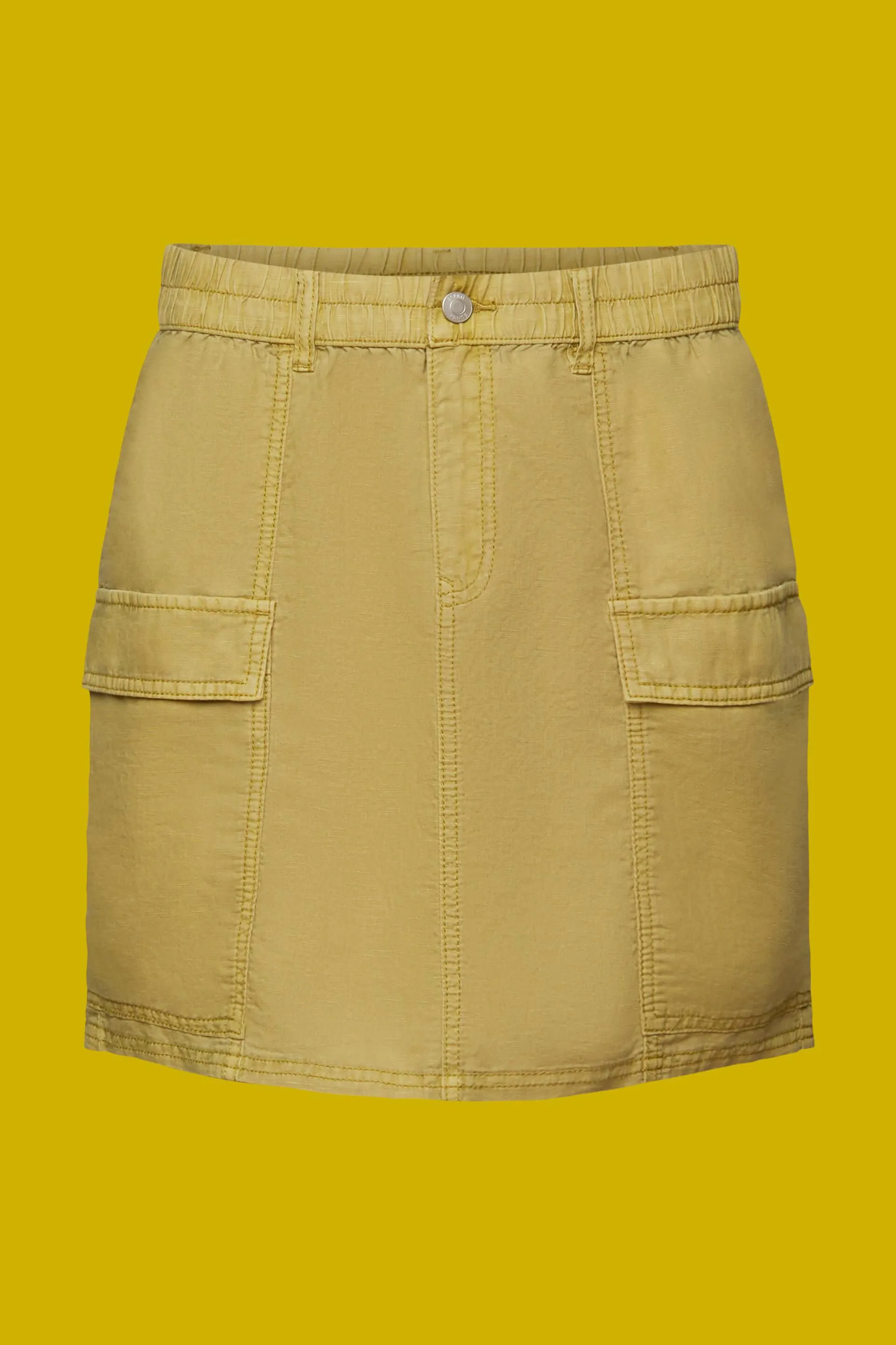 Minigonna cargo, misto lino